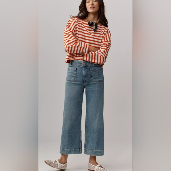Pilcro Denim - Pilcro By Anthropologie Wide Leg Cropped Pants